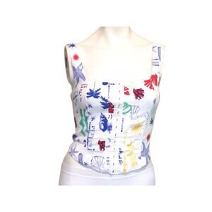 SO Halter Top Hook-Front  Sea Shell Beach Print NWT $29.99